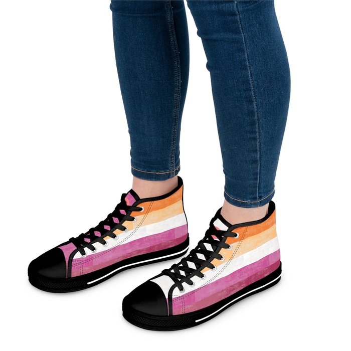 Lesbian high top womens canvas sneakers