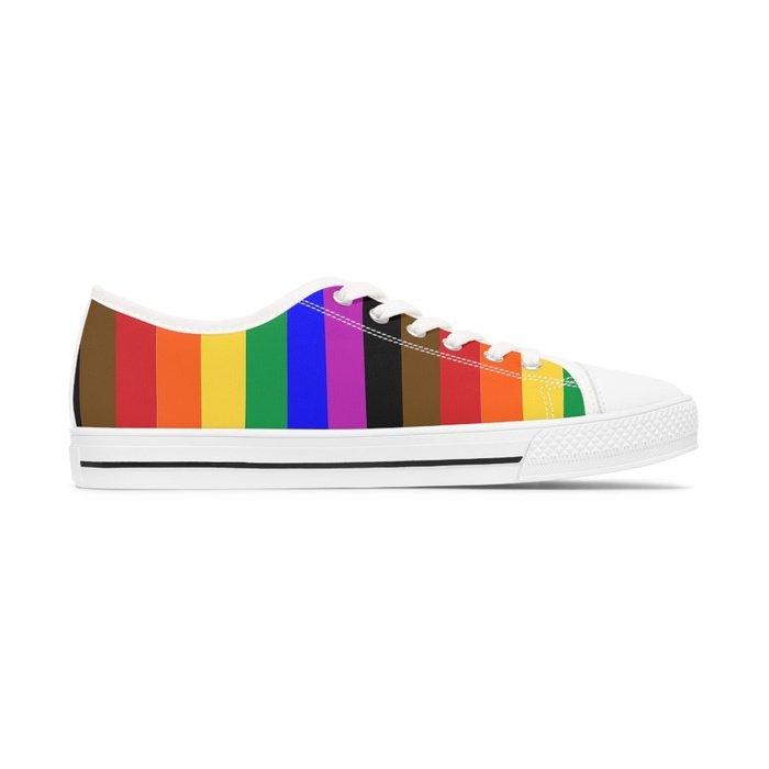 Rainbow Pride womens low top sneakers