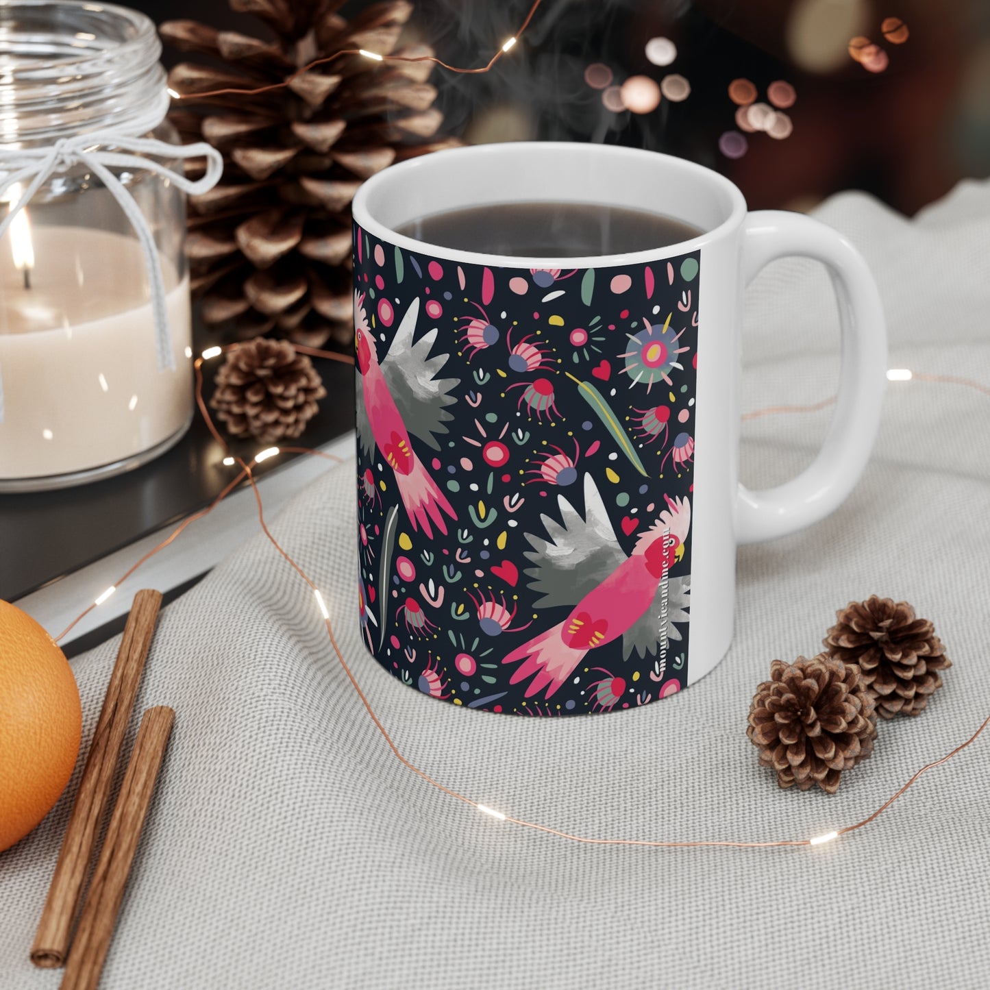 Galahs flying mug