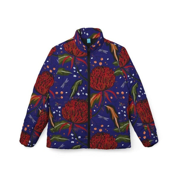 Vintage Floral Waratah women’s puffer jacket