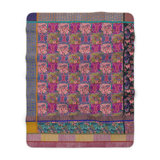 Boho maximalist vintage blanket