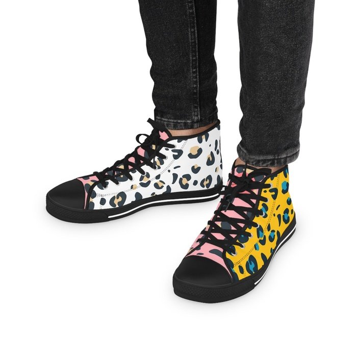 Kitsch cat high top mens sneakers