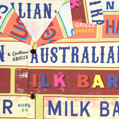 Aussie Milk Bar Signs Hawaiian Shirt