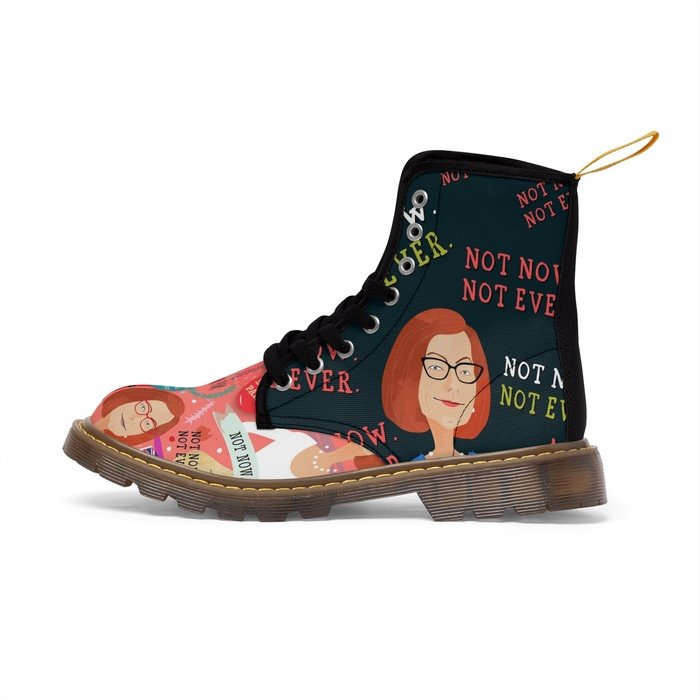 Not Now Not Ever Julia Gillard womens canvas boots
