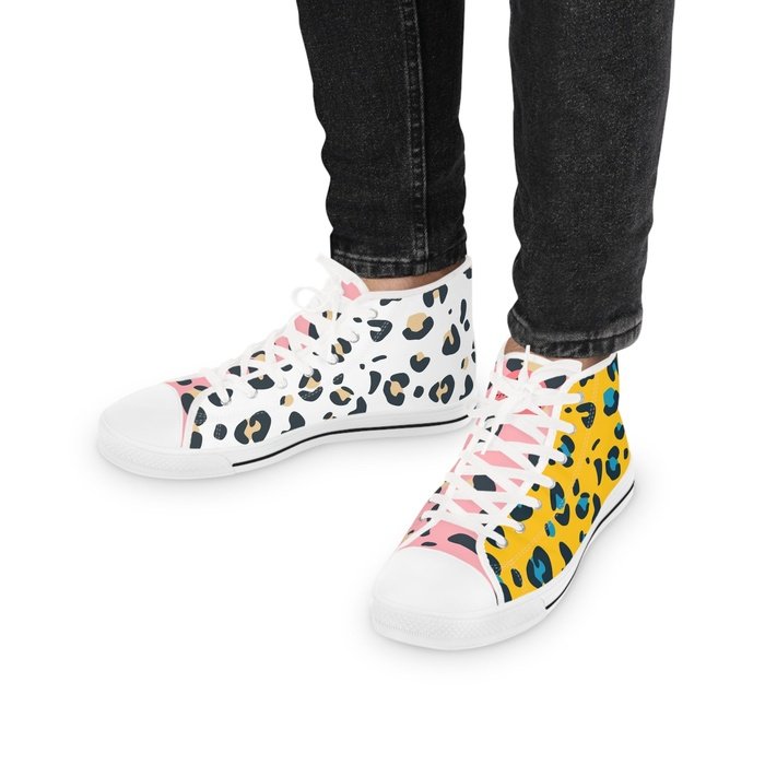 Kitsch cat high top mens sneakers