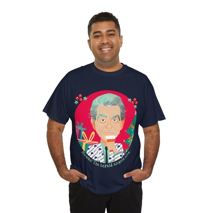 Hawke the Herald Angels sing Christmas t shirt
