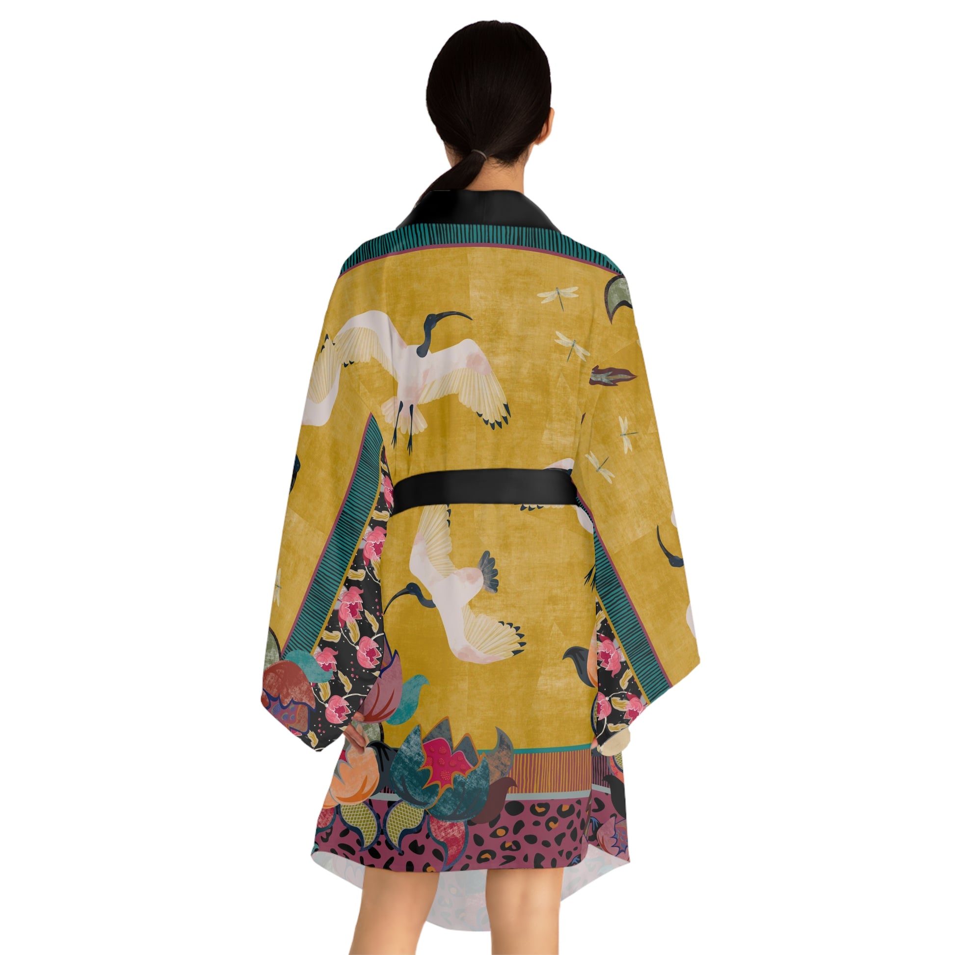 Opulent Ibis kimono robe