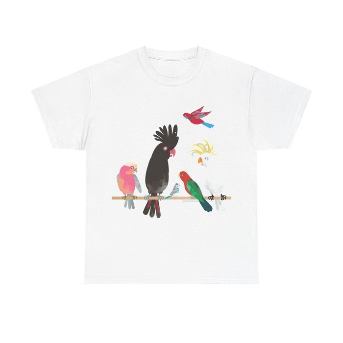 Australian birds classic cotton t shirt