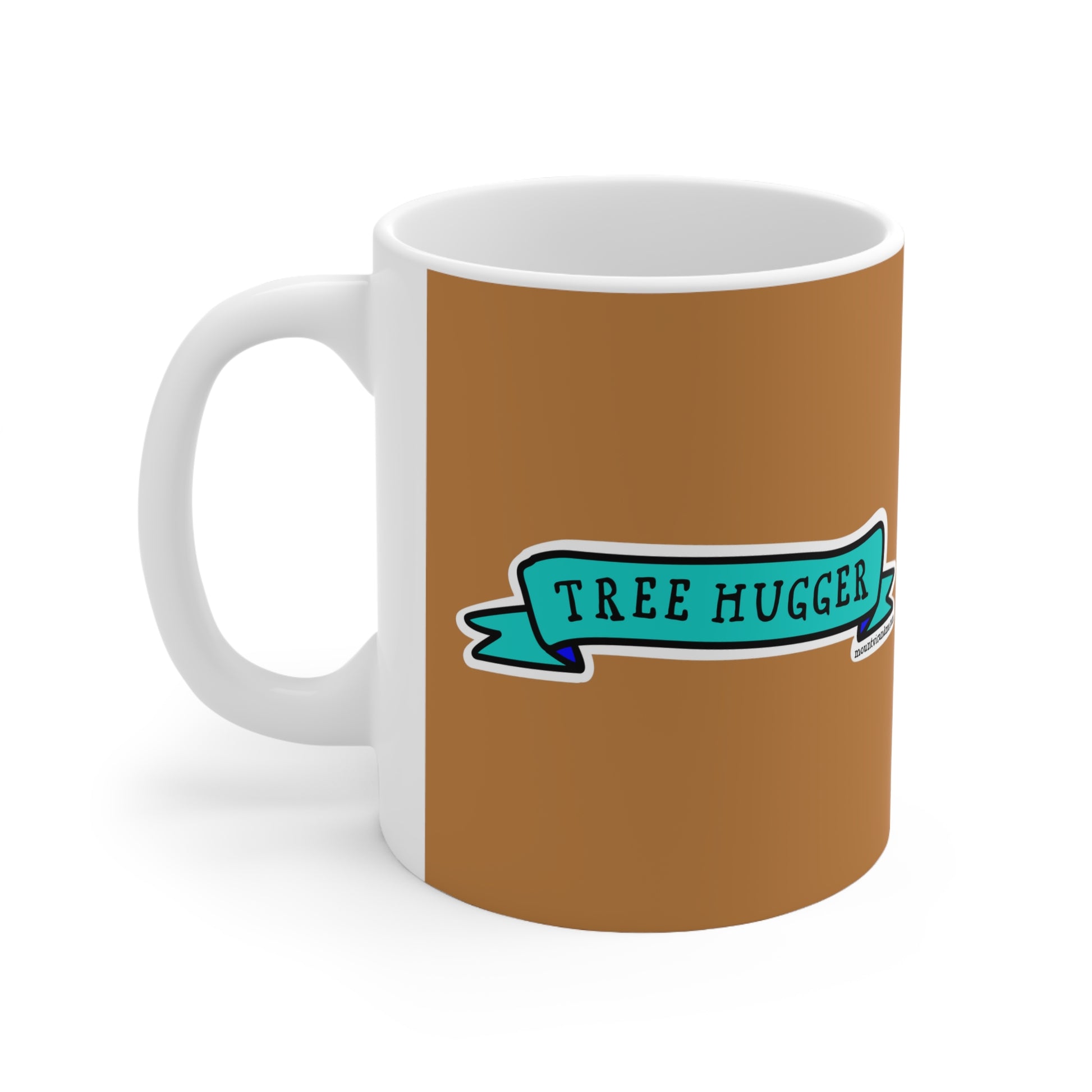 Tree Hugger greenie mug