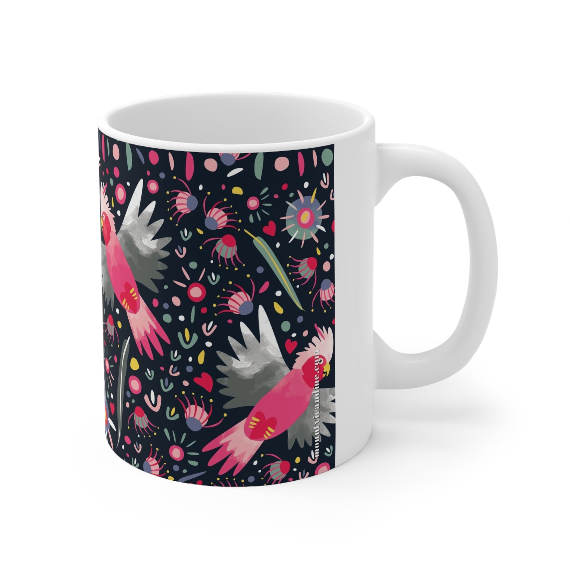 Galahs flying mug