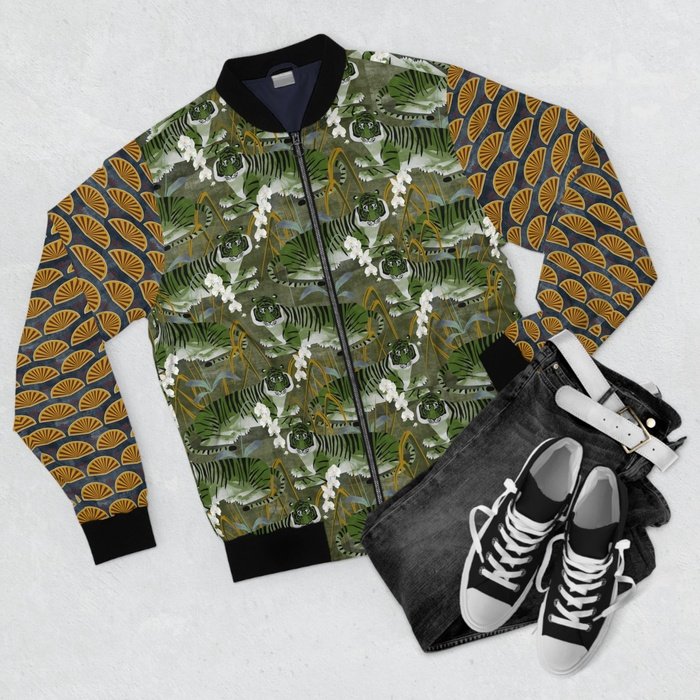 Green Tiger Men's Bomber Jacket