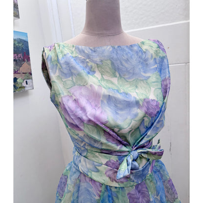 1950s crepe two piece dress