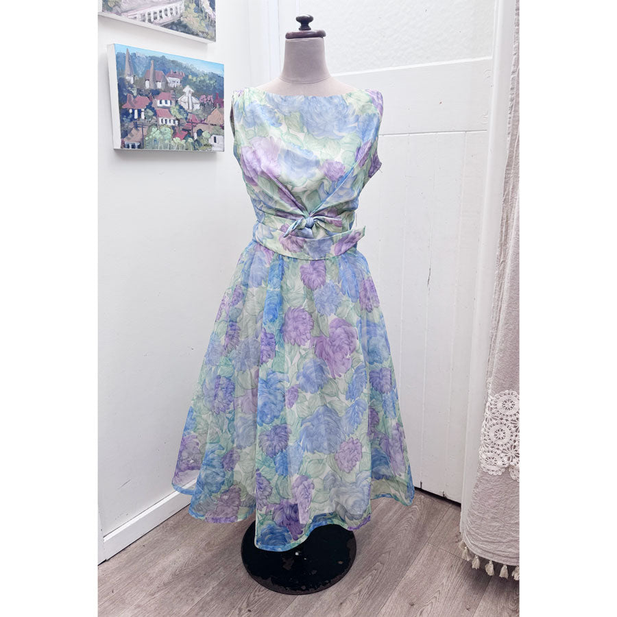 1950s crepe two piece dress