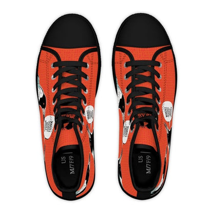 Magpie talk red high top womens canvas sneakers