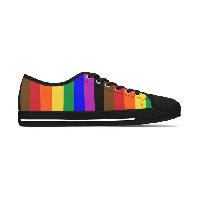 Rainbow Pride womens low top sneakers