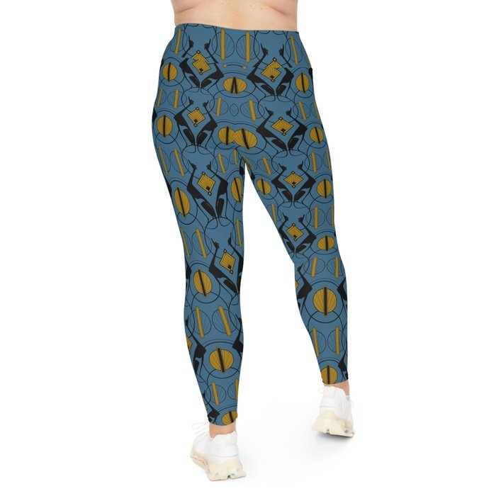 Art Deco Greyhound Leggings 2xl-6xl