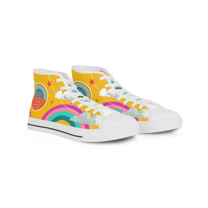 Gay the pray away high top mens sneakers