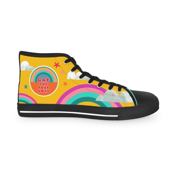 Gay the pray away high top mens sneakers