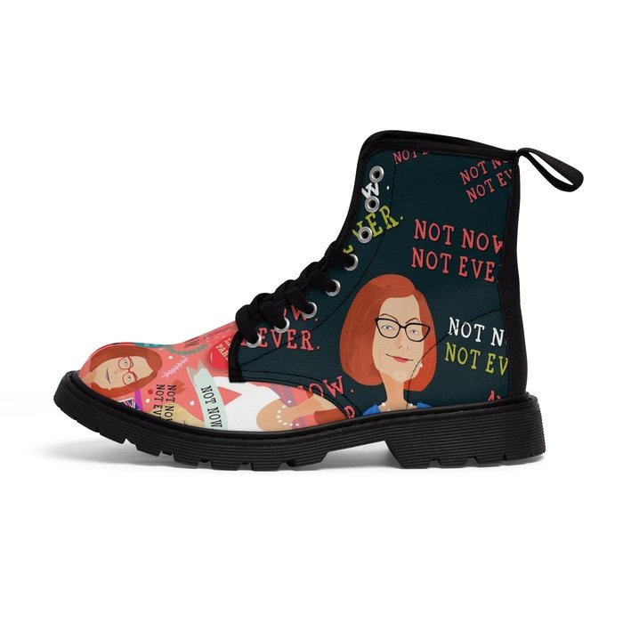 Not Now Not Ever Julia Gillard womens canvas boots