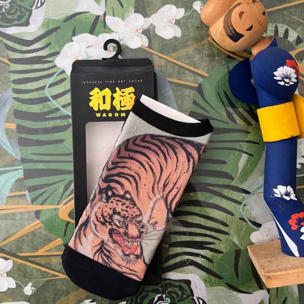 Art japanese tiger socks 5952