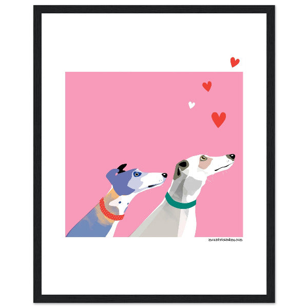 Greyhound Love Framed Poster