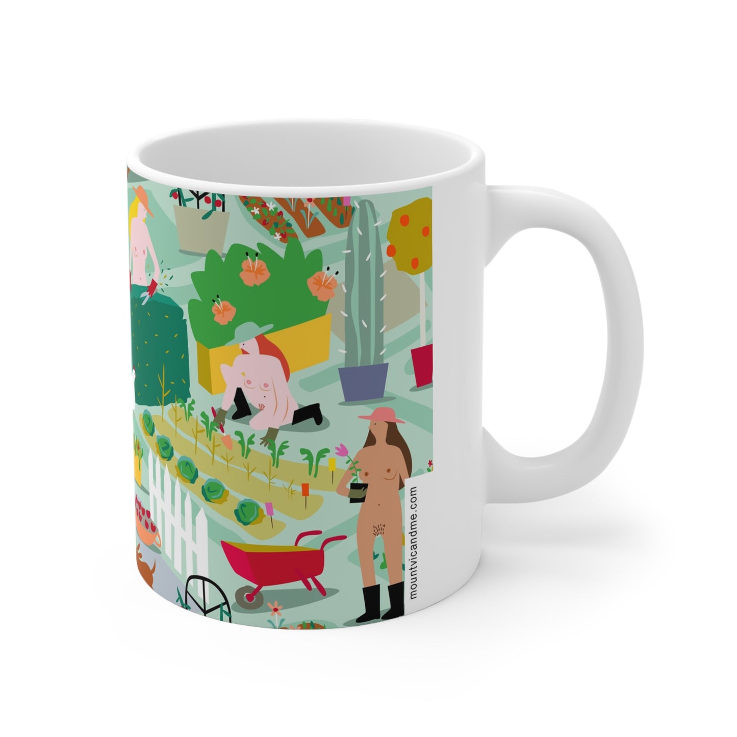 Nude Gardening gals mug