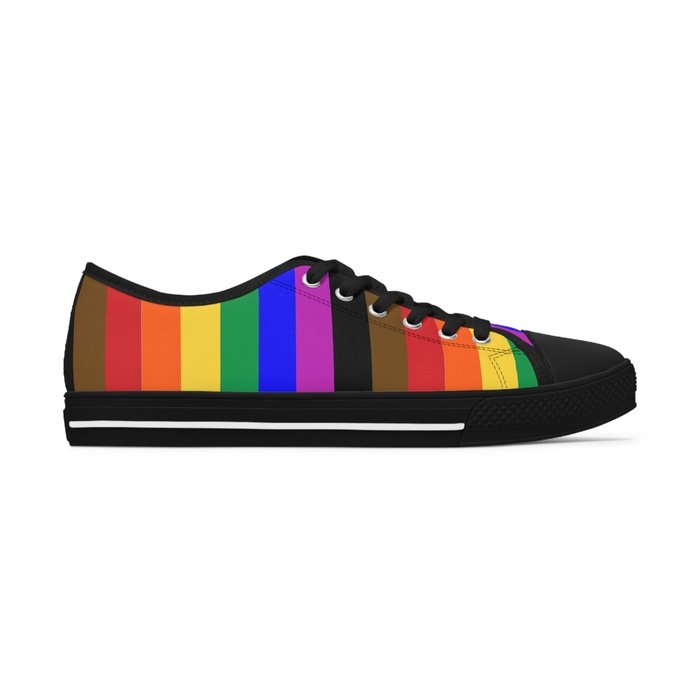 Rainbow Pride womens low top sneakers