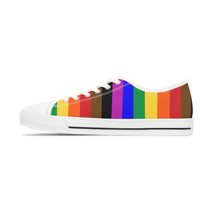 Rainbow Pride womens low top sneakers