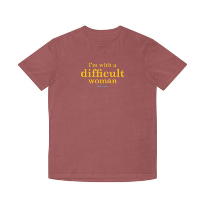 I'm with a difficult woman faded t shirt