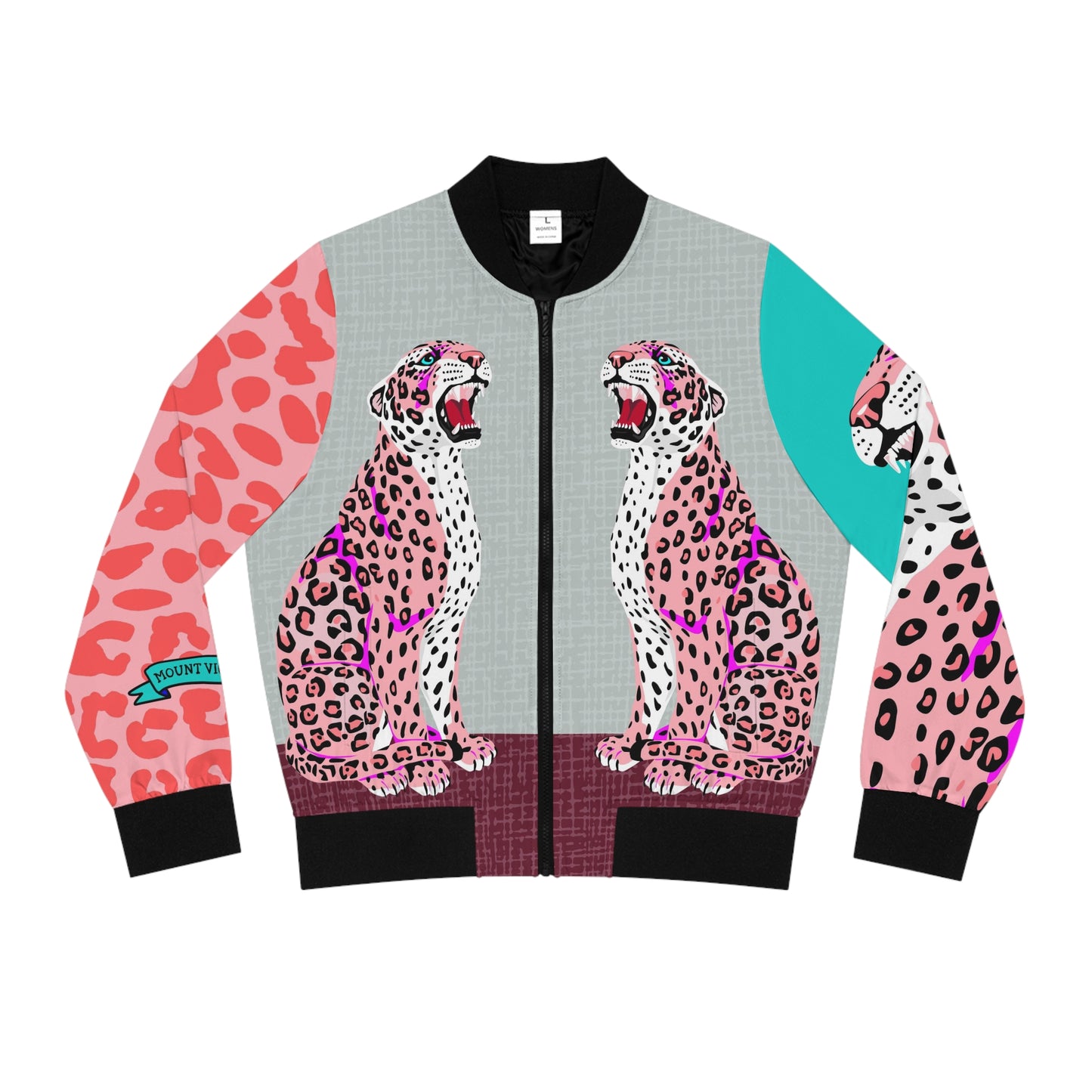 Pretty Kitty Leopard Women's Bomber Jacket