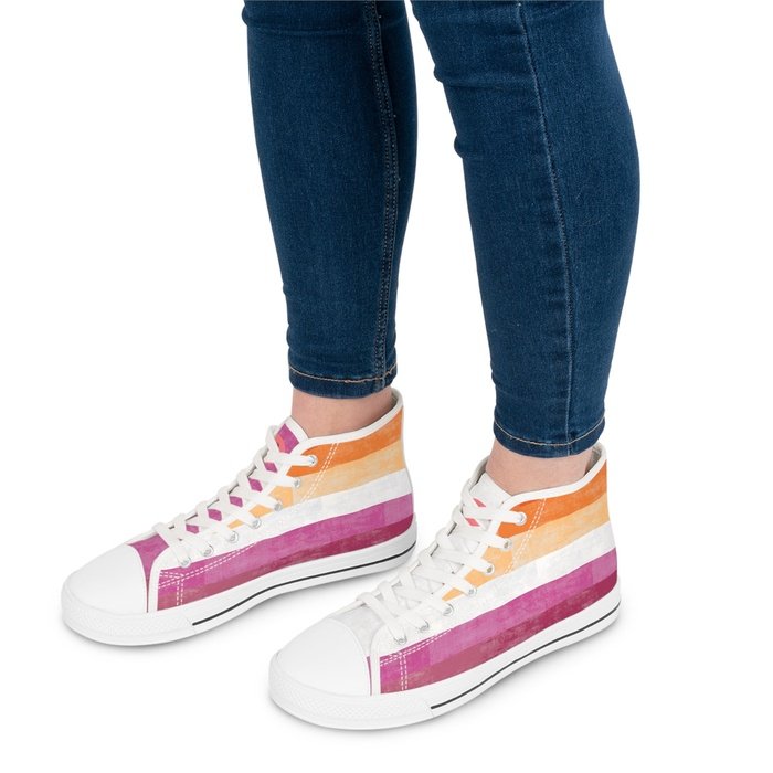 Lesbian high top womens canvas sneakers