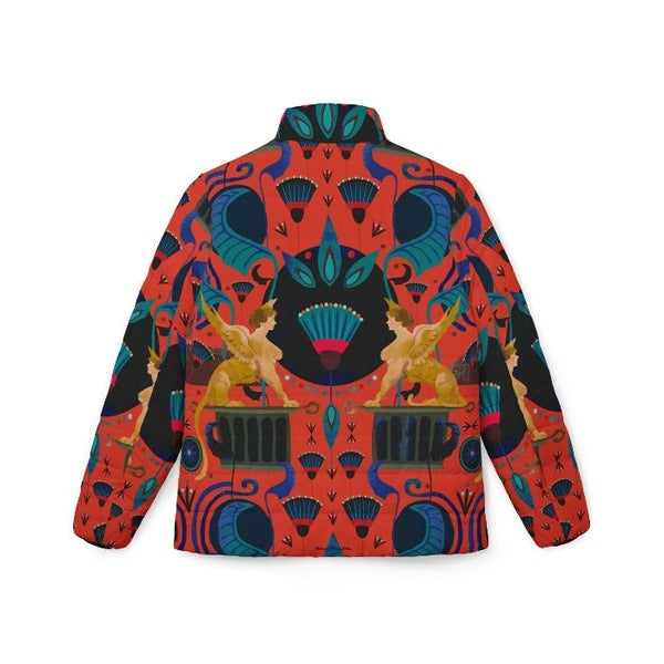 Egyptian Goddess red women’s puffer jacket