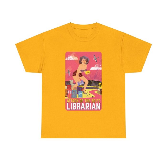 Attack of the 50 ft Librarian classic cotton t shirt