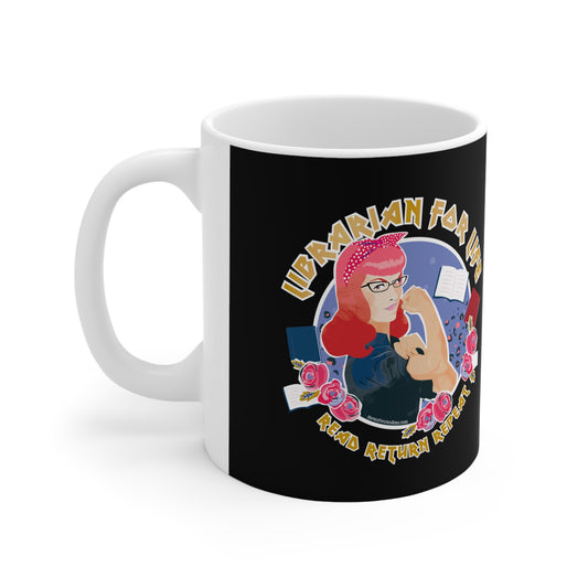 Librarian for life mug