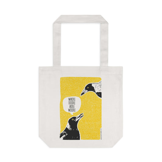 Magpie Talk Cotton Tote Bag