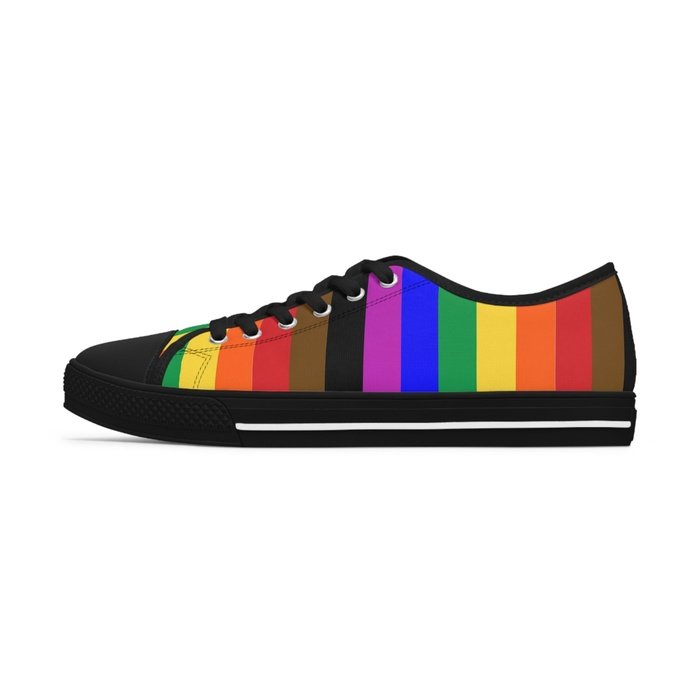 Rainbow Pride womens low top sneakers