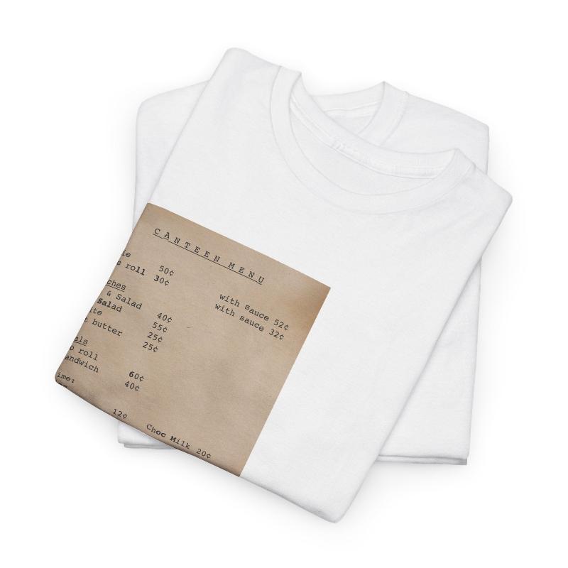 Canteen Menu classic cotton t shirt