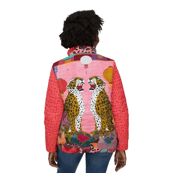 Festival Dreaming leopard women’s puffer jacket