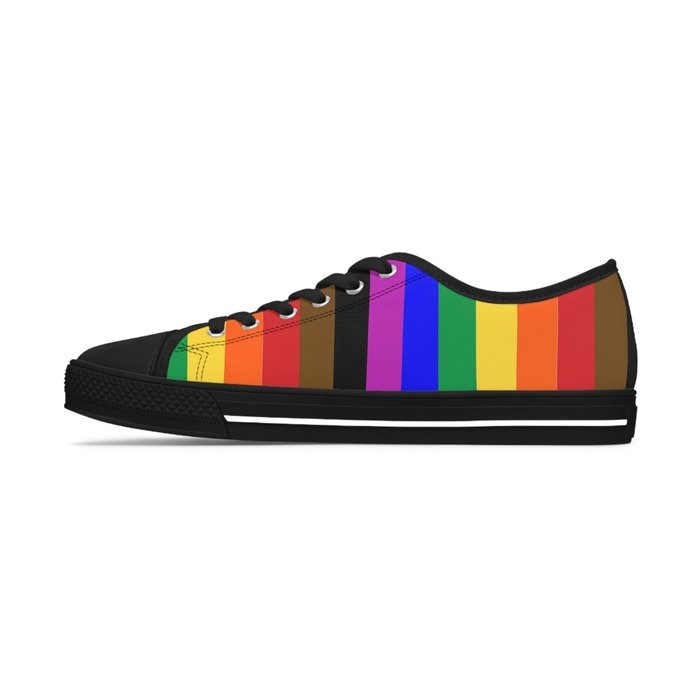 Rainbow Pride womens low top sneakers