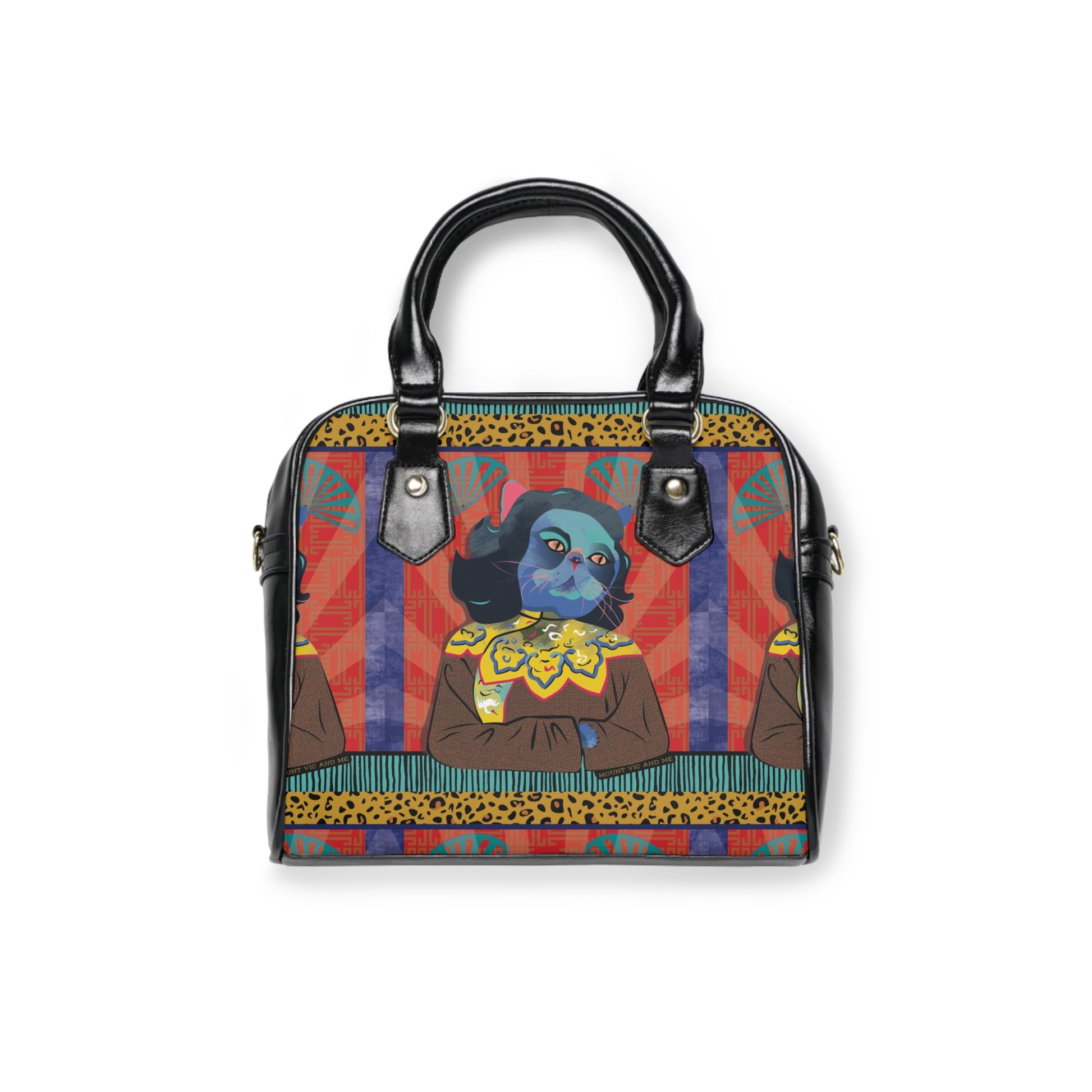 Blue cat bowling bag