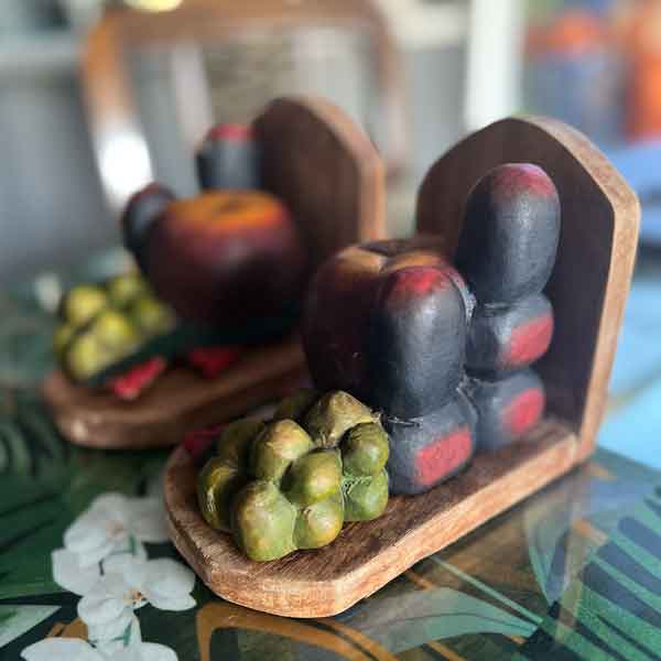 Fruit wooden bookends 8020