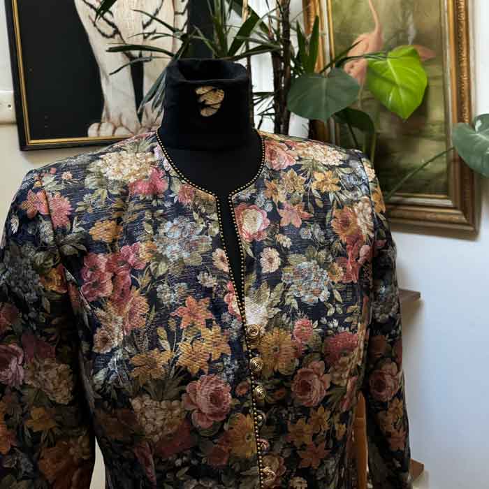 sz 14 Georges 1980s floral tizzy jacket