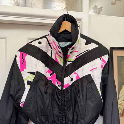 1980's retro black ski suit