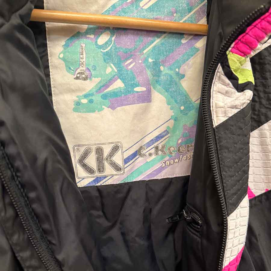 1980's retro black ski suit