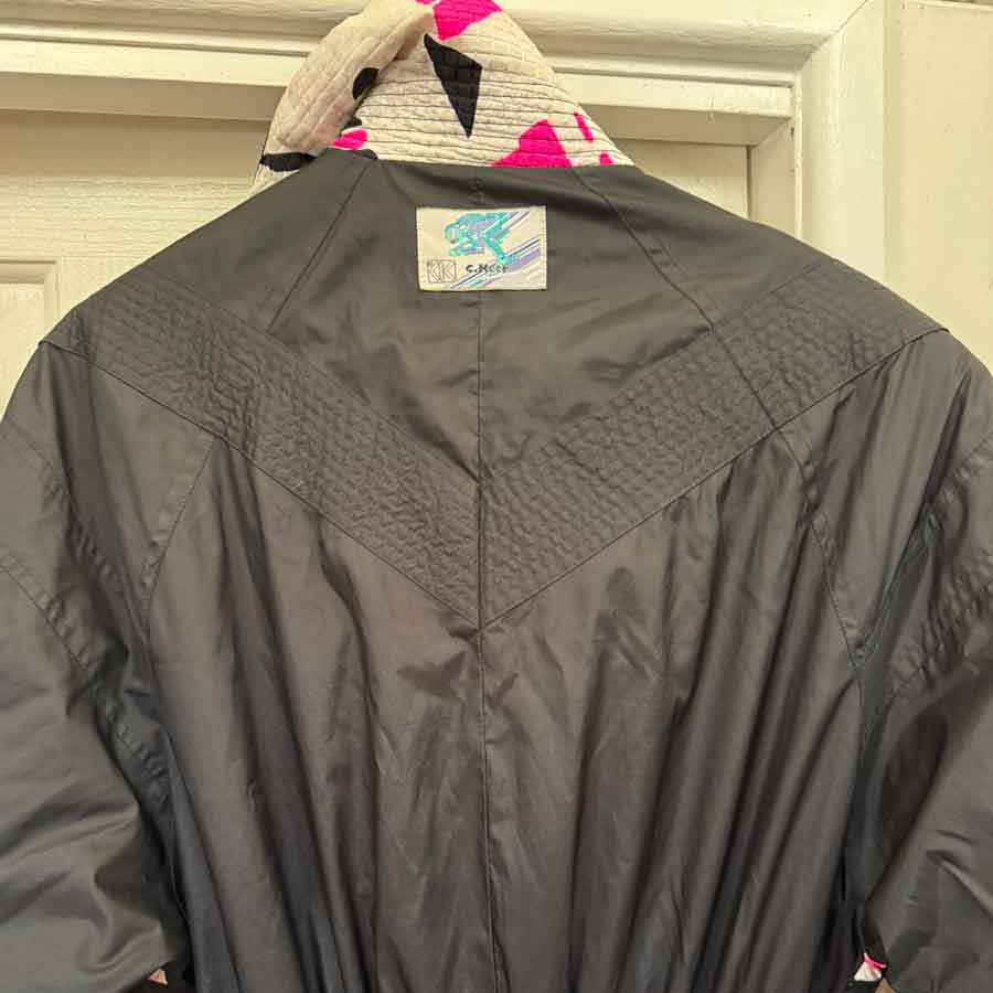 1980's retro black ski suit