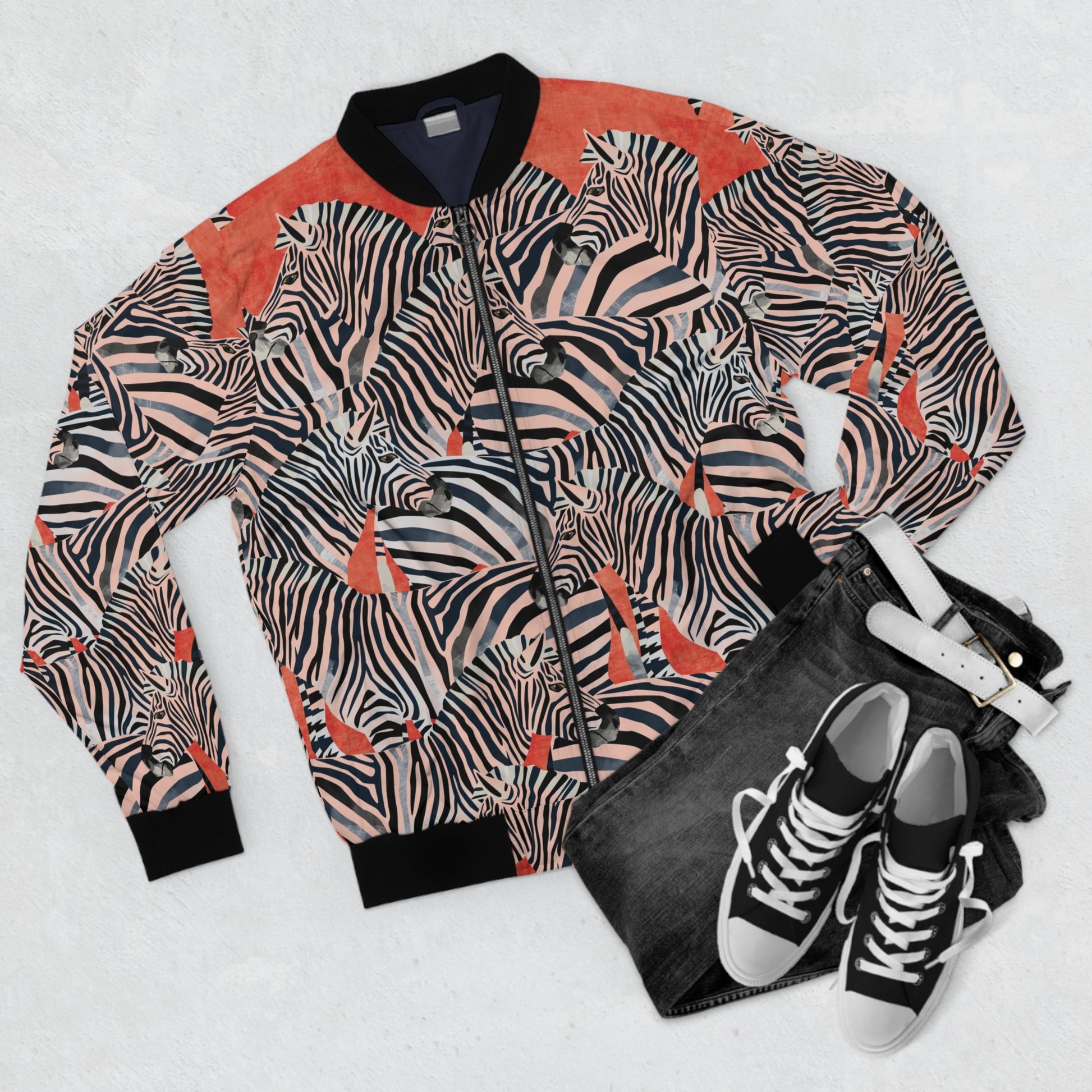 Party Zebra Men's Bomber Jacket