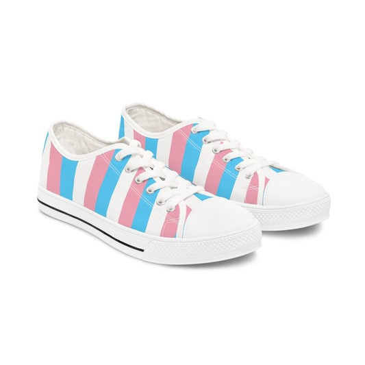 Trans Pride womens low top sneakers