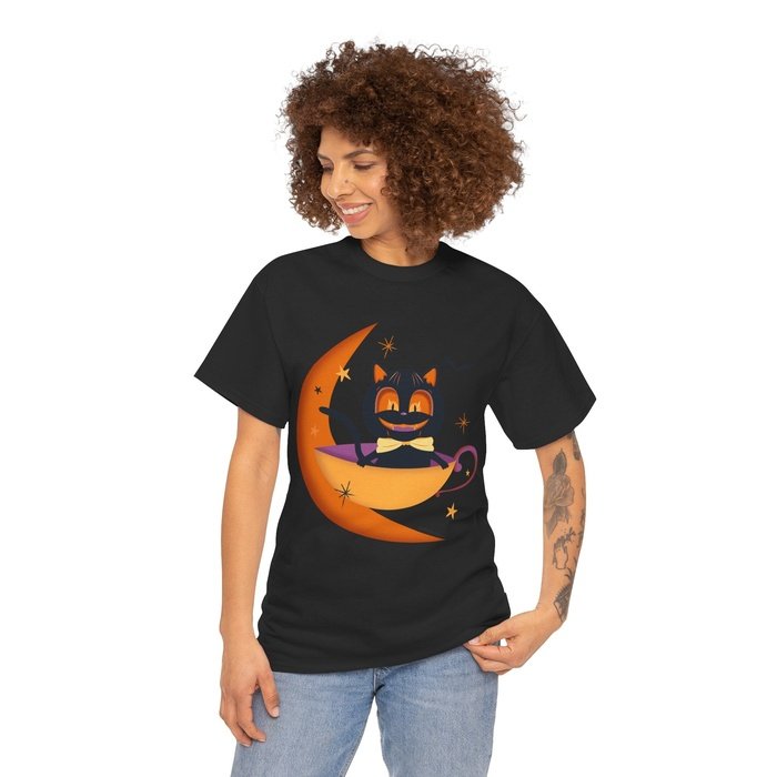 Vintage Halloween cat classic t shirt