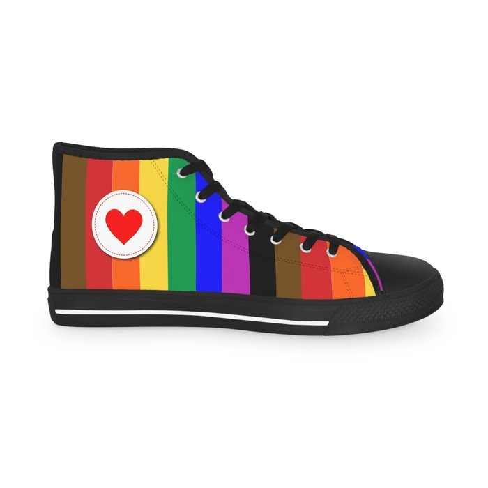 Rainbow Pride high top mens sneakers