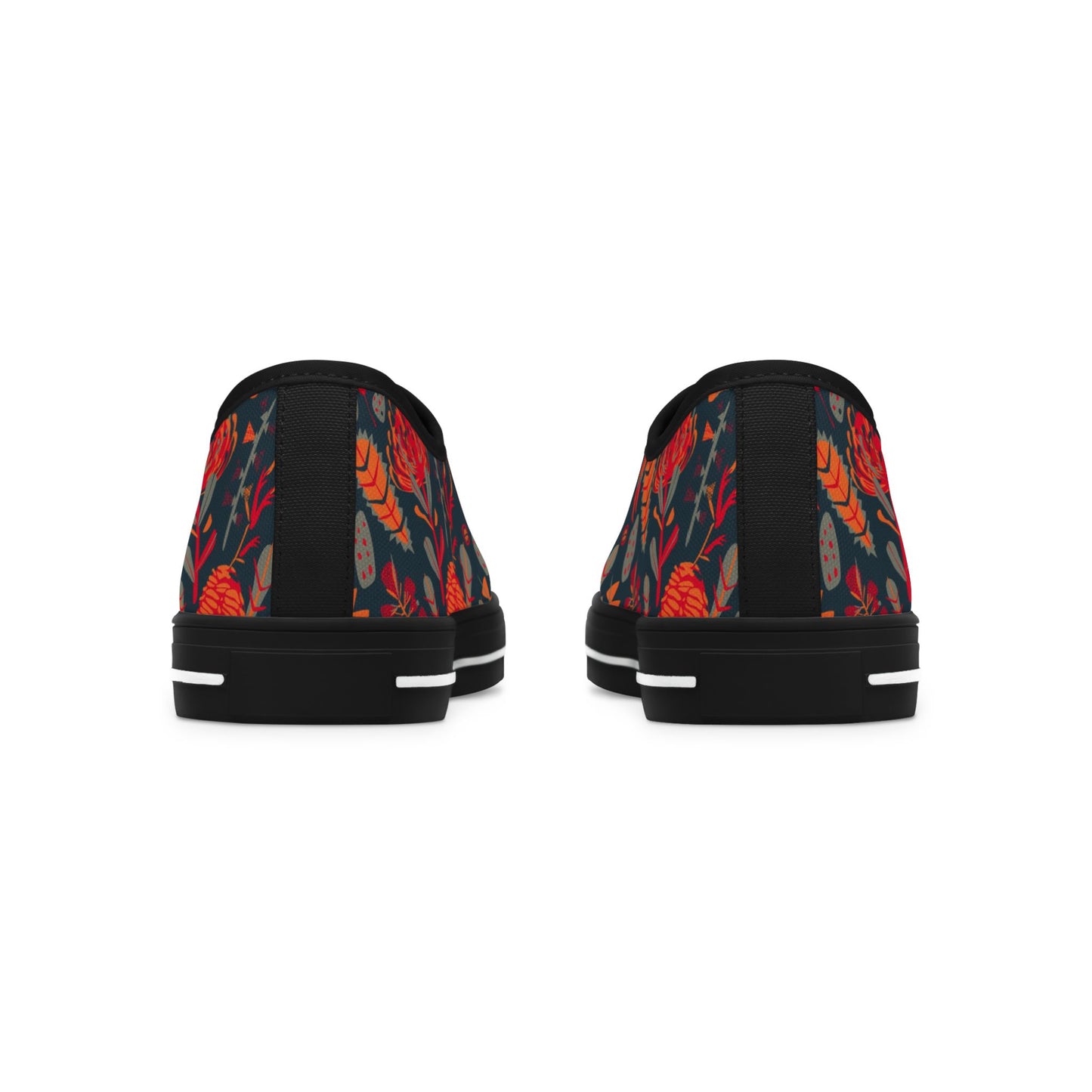 Australian flora blue womens low top sneakers